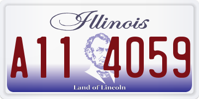 IL license plate A114059