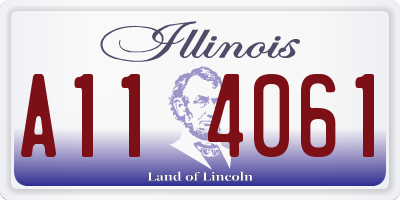 IL license plate A114061