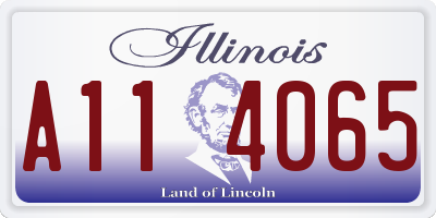IL license plate A114065