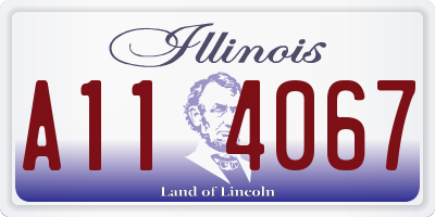 IL license plate A114067