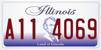 IL license plate A114069