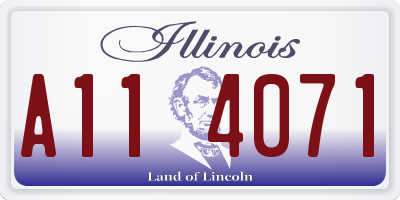 IL license plate A114071