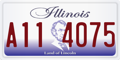 IL license plate A114075