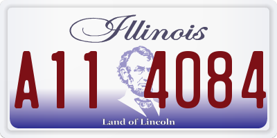 IL license plate A114084