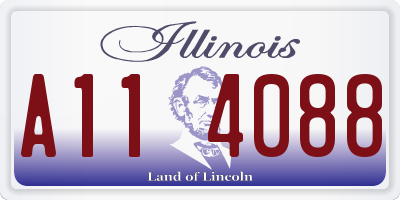 IL license plate A114088