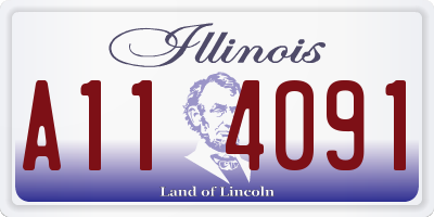 IL license plate A114091