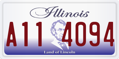 IL license plate A114094