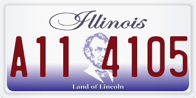IL license plate A114105