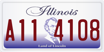 IL license plate A114108