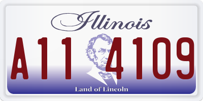 IL license plate A114109