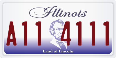 IL license plate A114111