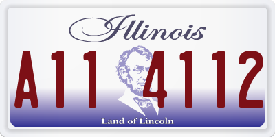 IL license plate A114112