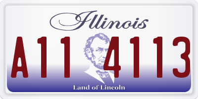 IL license plate A114113