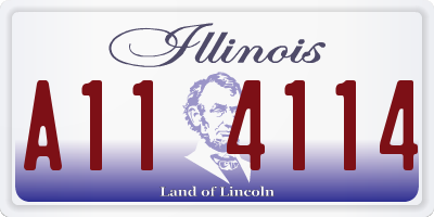 IL license plate A114114