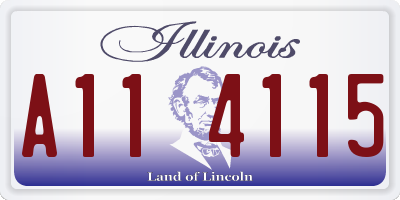 IL license plate A114115