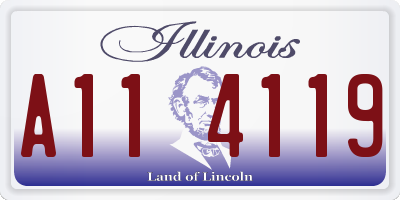 IL license plate A114119