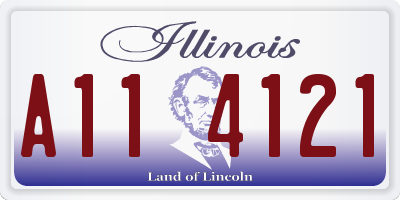 IL license plate A114121