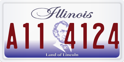 IL license plate A114124