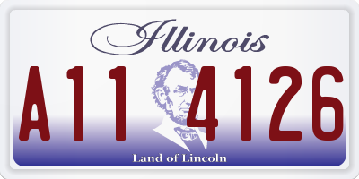 IL license plate A114126