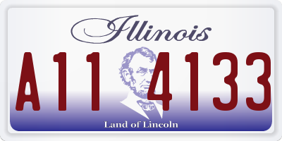 IL license plate A114133
