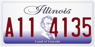IL license plate A114135