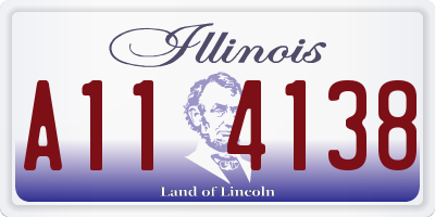 IL license plate A114138