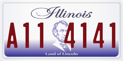 IL license plate A114141