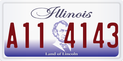 IL license plate A114143