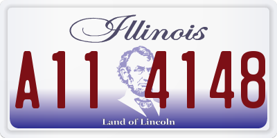 IL license plate A114148