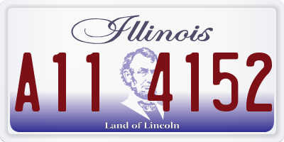 IL license plate A114152