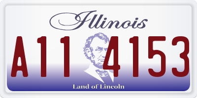 IL license plate A114153