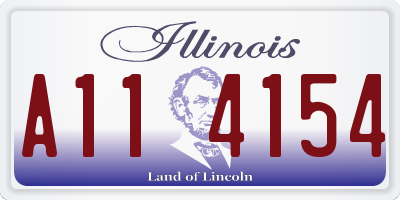 IL license plate A114154