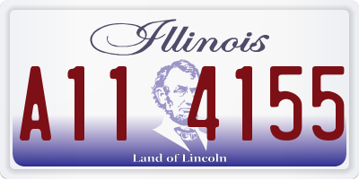 IL license plate A114155