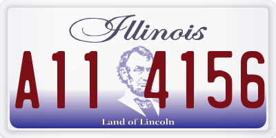 IL license plate A114156