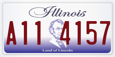 IL license plate A114157
