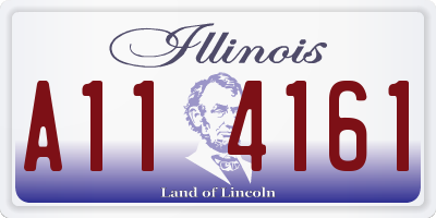 IL license plate A114161