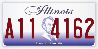 IL license plate A114162
