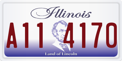 IL license plate A114170