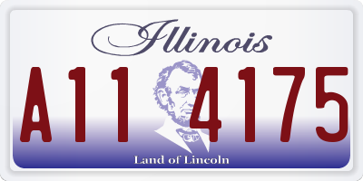 IL license plate A114175