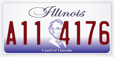 IL license plate A114176