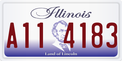 IL license plate A114183