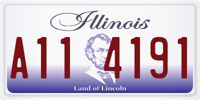 IL license plate A114191