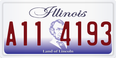 IL license plate A114193