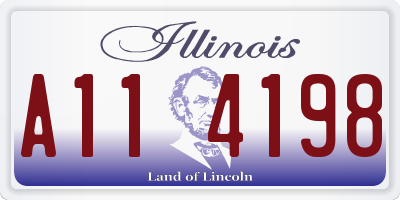 IL license plate A114198