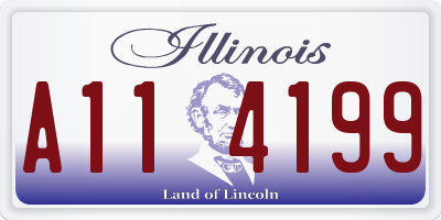 IL license plate A114199