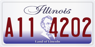 IL license plate A114202