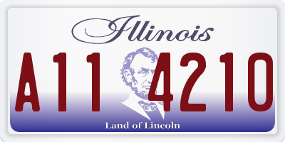 IL license plate A114210
