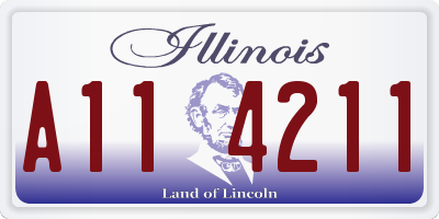 IL license plate A114211