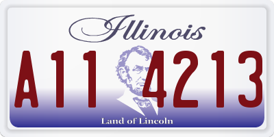 IL license plate A114213