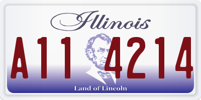 IL license plate A114214